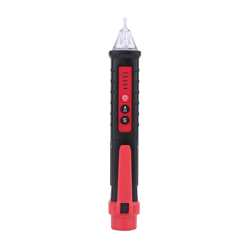 Non Contact Voltage Tester Pen NCV Sensor 12V 48V 1000V Selectable With Sound Light Alarm Black - Image 1